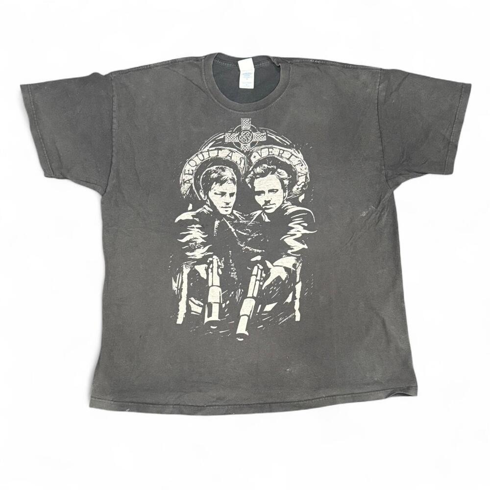 2000s The Boondock Saints Aequitas Veritas Movie Promo Black T Shirt Size XL